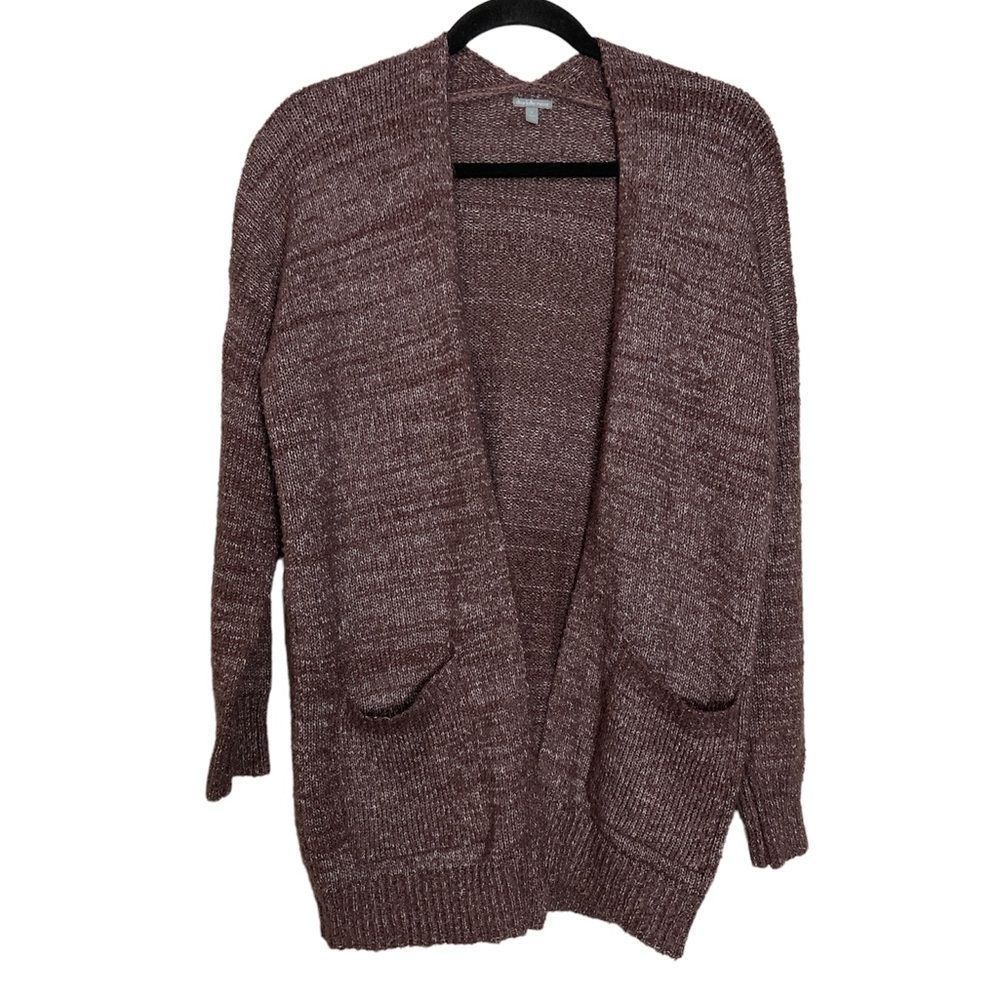 Charlotte Russe Heather Maroon Open Cardigan